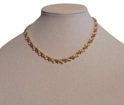 Vintage Trifari braided Bead Chain Necklace