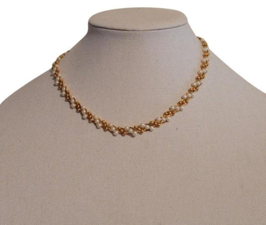 Vintage Trifari braided Bead Chain Necklace