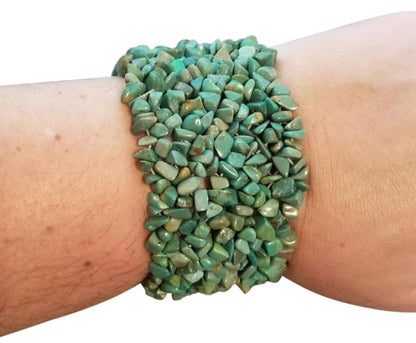 Turquoise Chip Stretch Bracelet