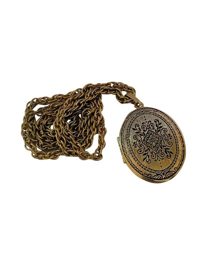 Vintage Gold Tone Locket Necklace