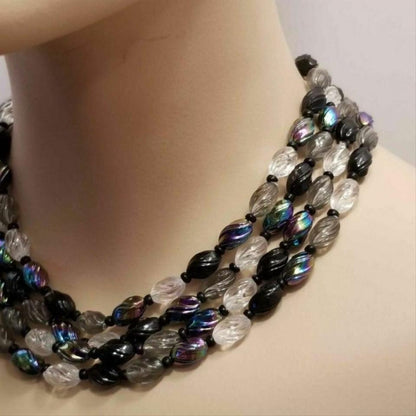 Vintage 4 Strand Beaded Necklace
